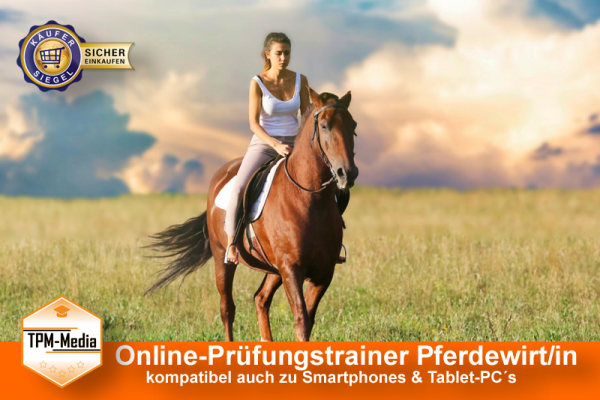 Online-Prüfungstrainer Pferdewirt/-in {{Online-Prüfungstrainer}}